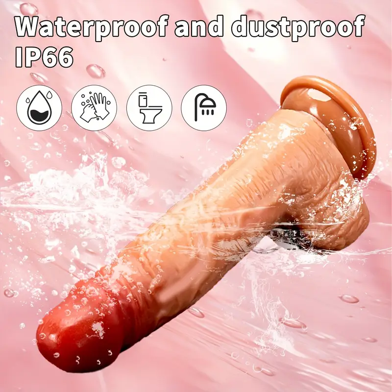 4Inch-1 Retractable T-Body with Rotation, Heat and Remote Control - G-Spot T-Body for Vaginal and Anal Stimulation - 8.66 Inch, USB Powered, Waterproof and Latex Material, Vibrating T-Body | Remote Control T-Body | Waterproof T-Body