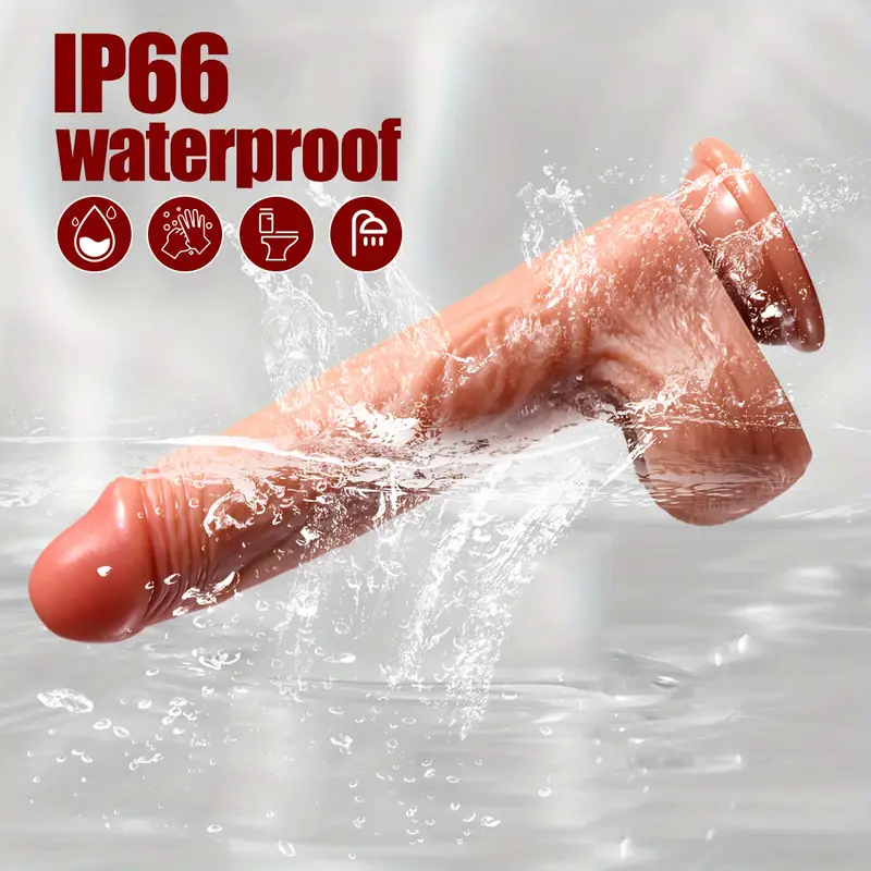 4Inch-1 Retractable T-Body with Rotation, Heat and Remote Control - G-Spot T-Body for Vaginal and Anal Stimulation - 8.66 Inch, USB Powered, Waterproof and Latex Material, Vibrating T-Body | Remote Control T-Body | Waterproof T-Body