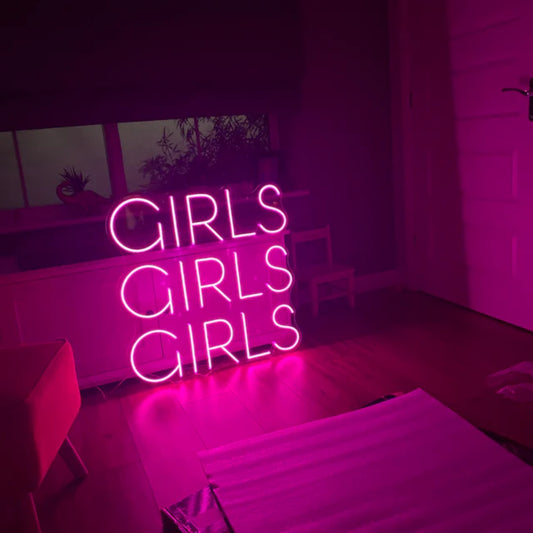 'girls girls girls' neon sign,House room neon lights