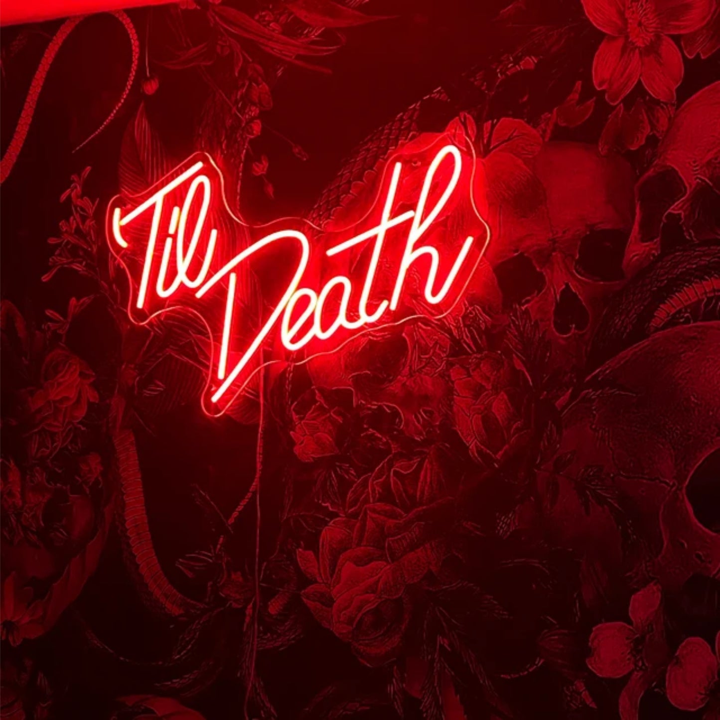 'Til Death Neon Sign,Wedding  Neon Sign Lights Room Decor