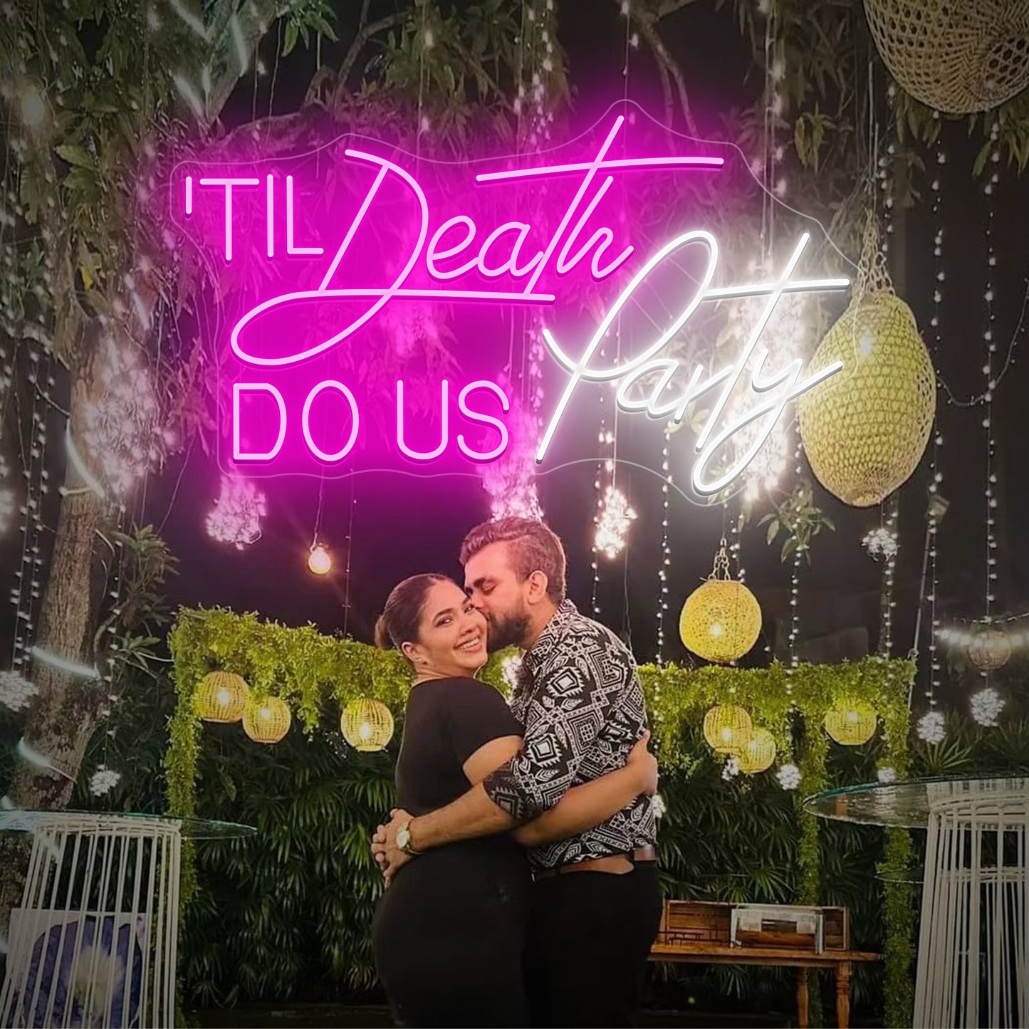 'Til Death Do US Party' Neon Sign,Wedding Neon lights