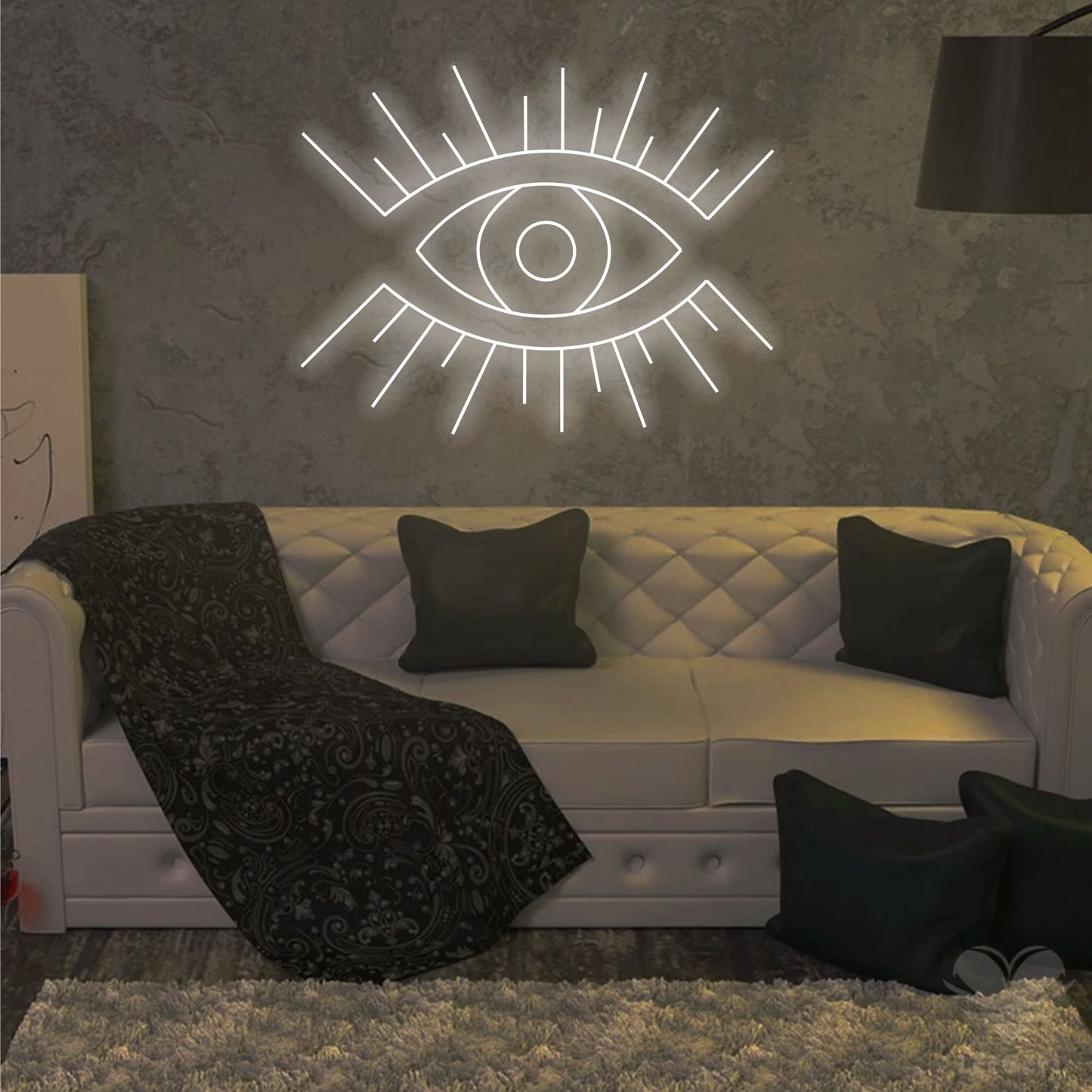 'Devil's eye'neon sign