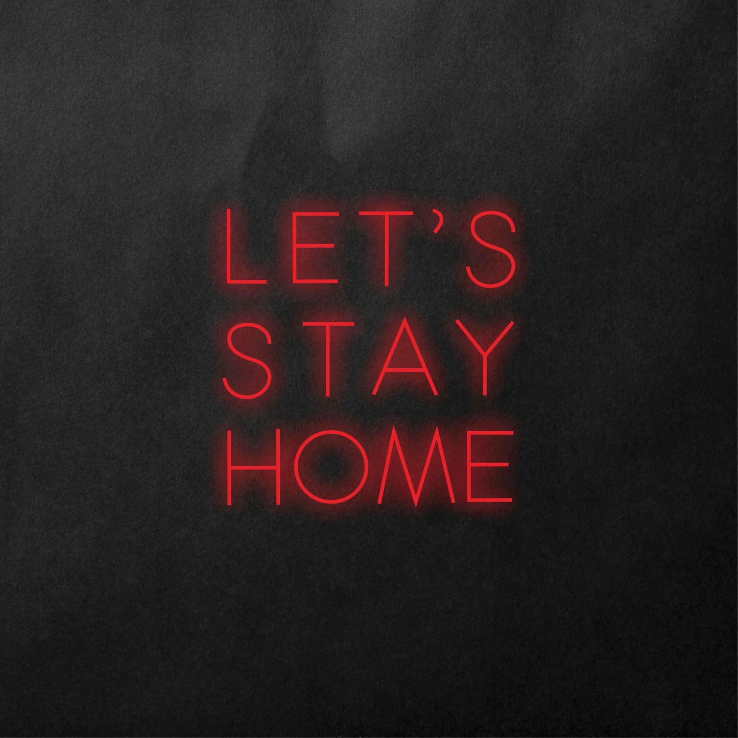 LET'S STAY AT HOME Neon Sign,Bedroom Neon Lights