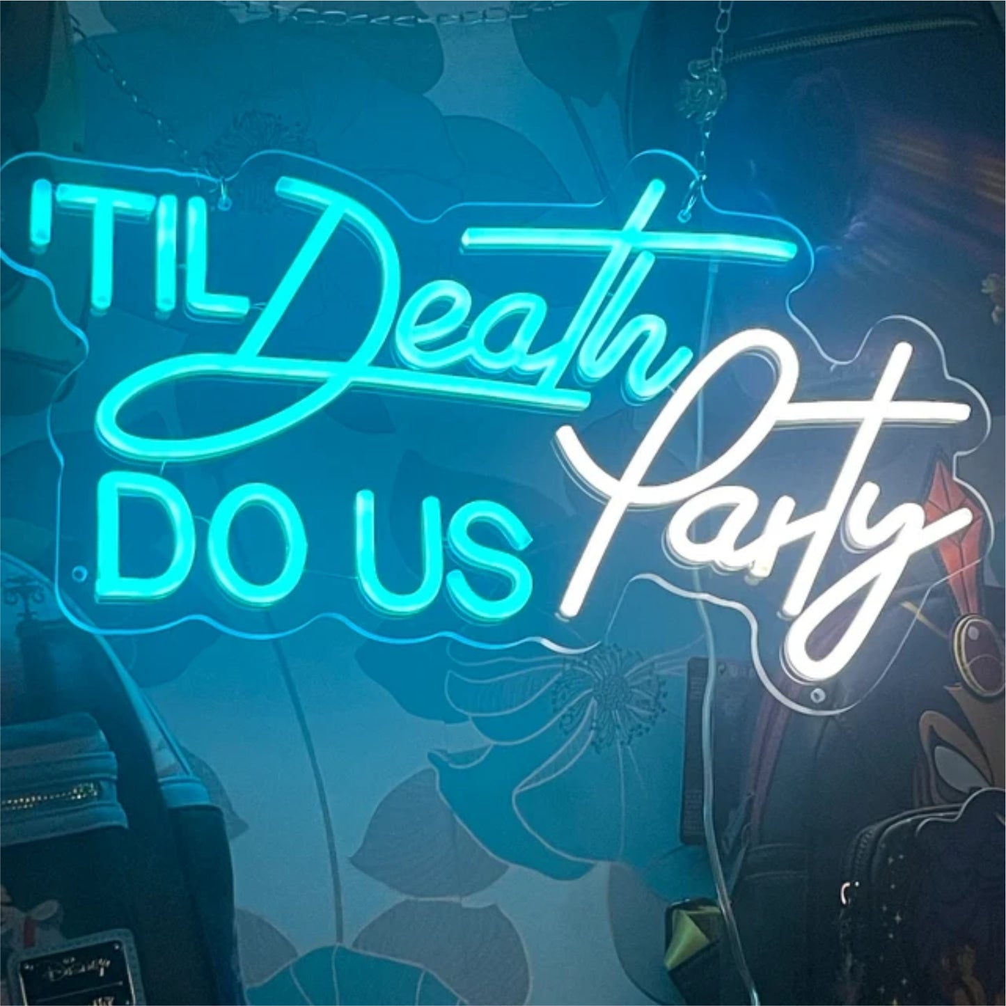 'Til Death Do US Party' Neon Sign,Wedding Neon lights