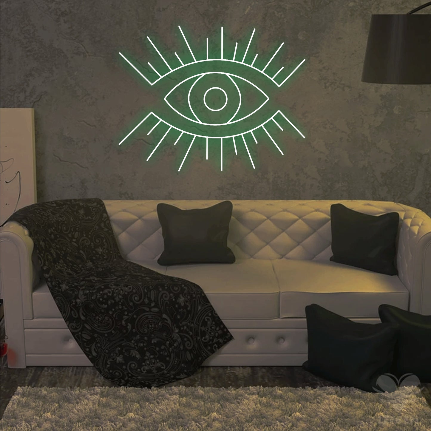 'Devil's eye'neon sign