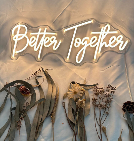 Better Together Wedding Neon Sign,House Room Led Light Decor