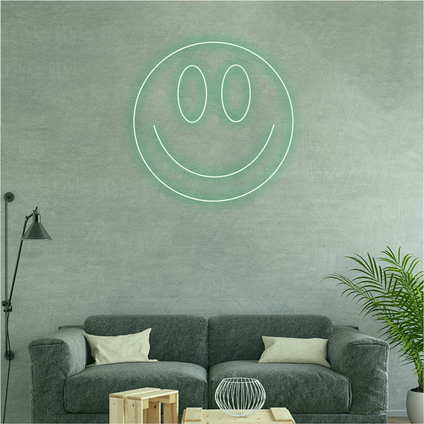 'Smiling Face Neon Sign',House Room neon Light