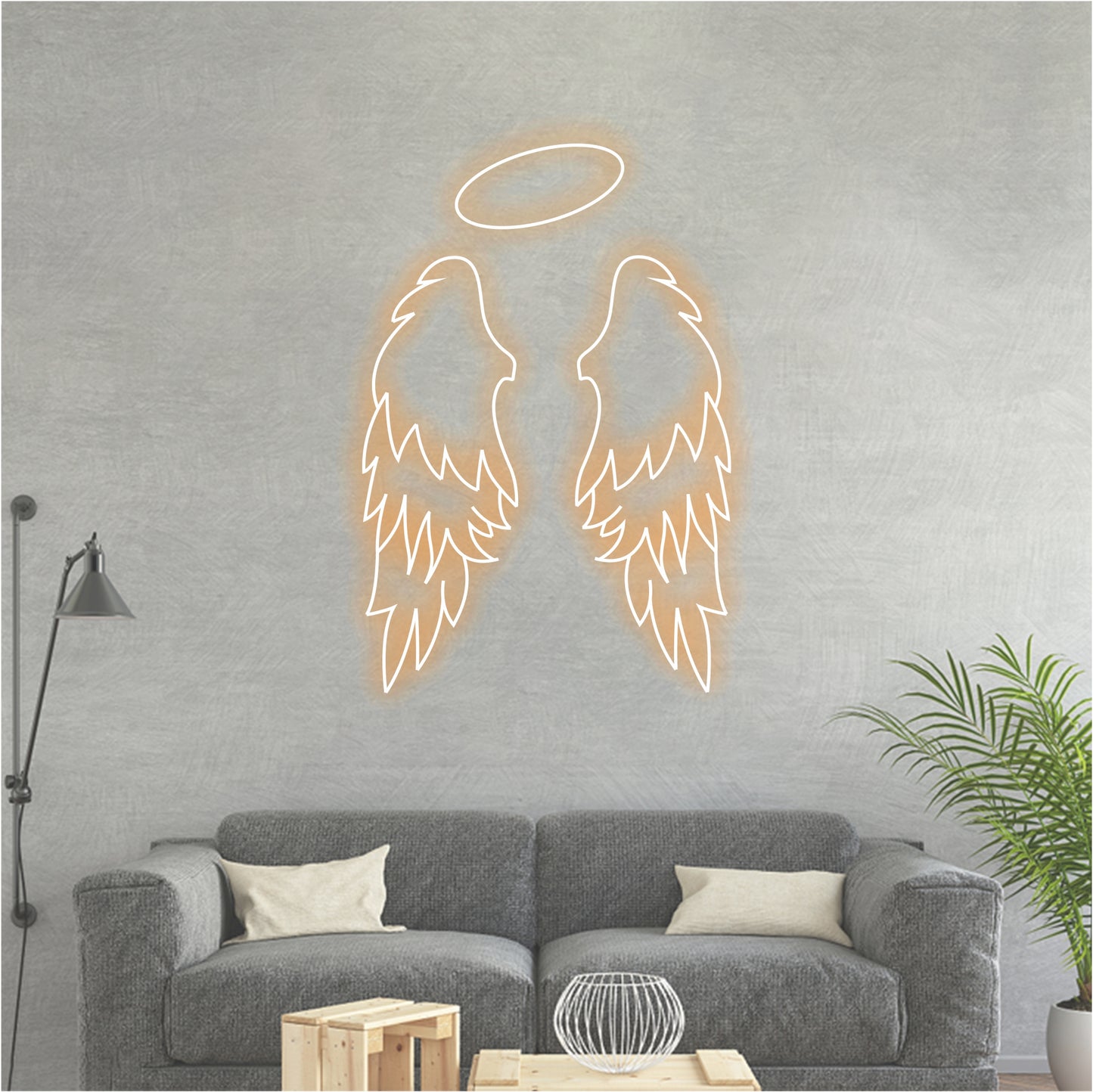 'Angel's wings Neon Sign' Room Neon Light Decor