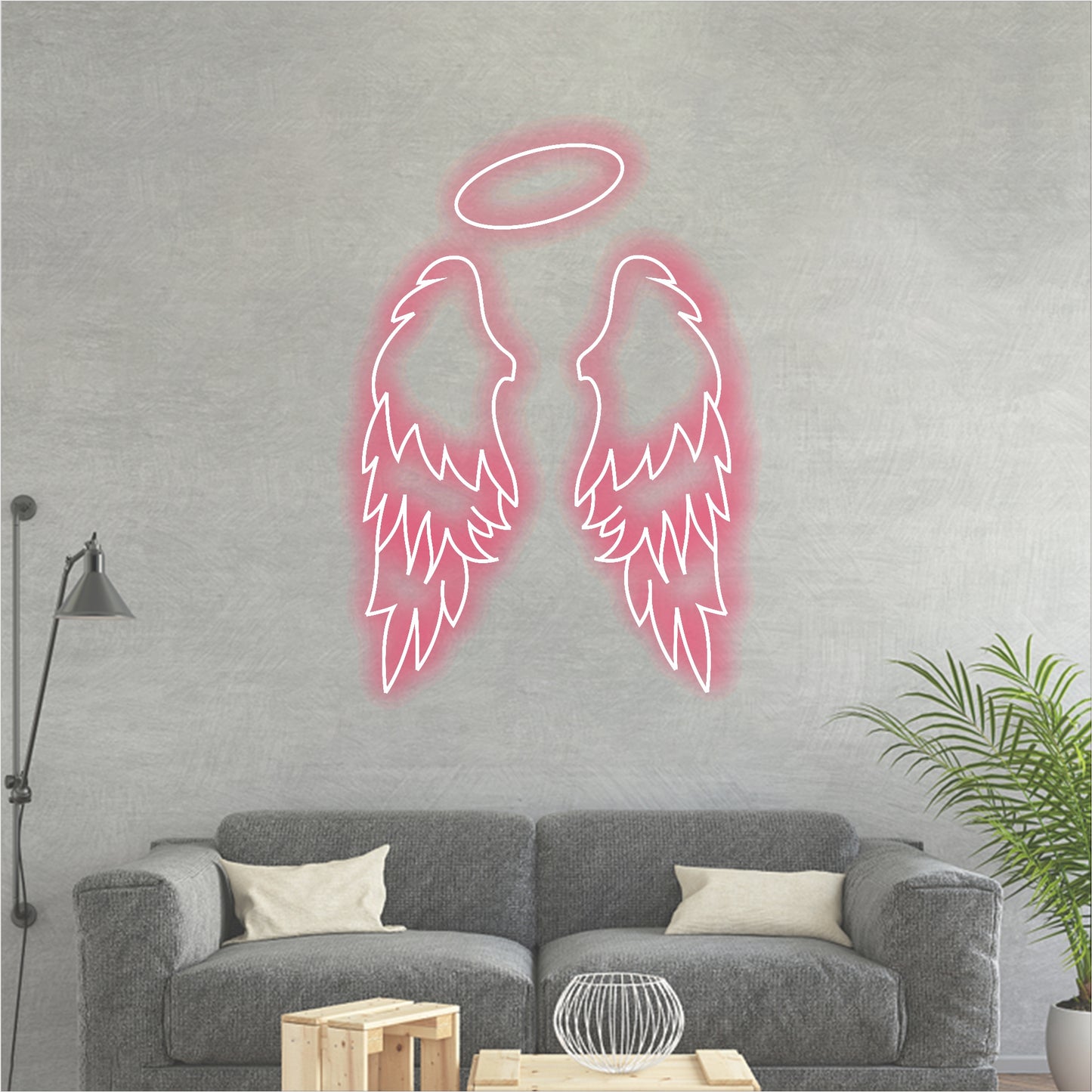 'Angel's wings Neon Sign' Room Neon Light Decor