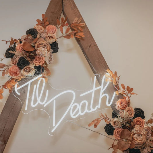 'Til Death Neon Sign,Wedding  Neon Sign Lights Room Decor