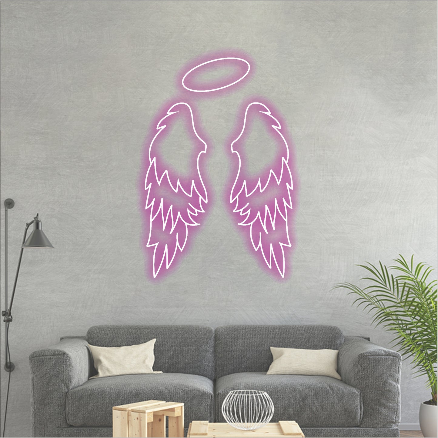 'Angel's wings Neon Sign' Room Neon Light Decor