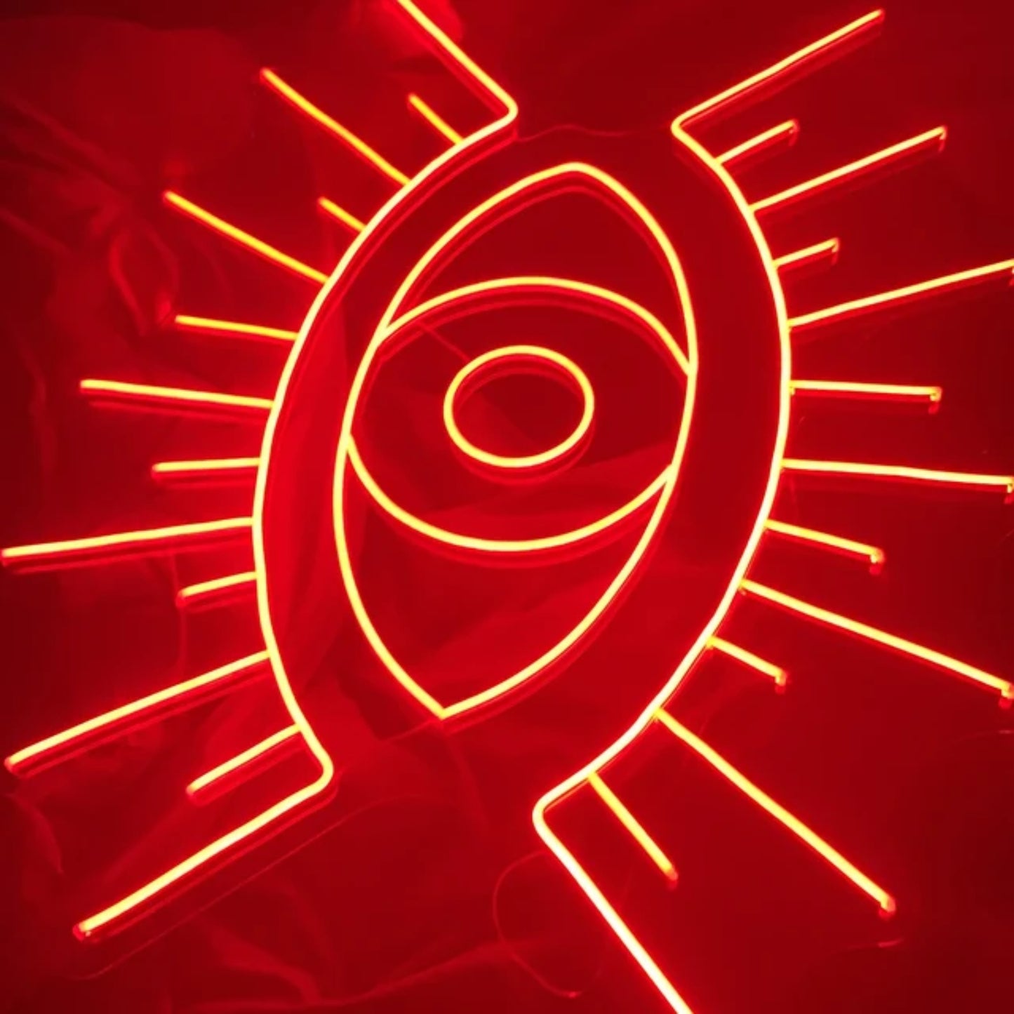 'Devil's eye'neon sign